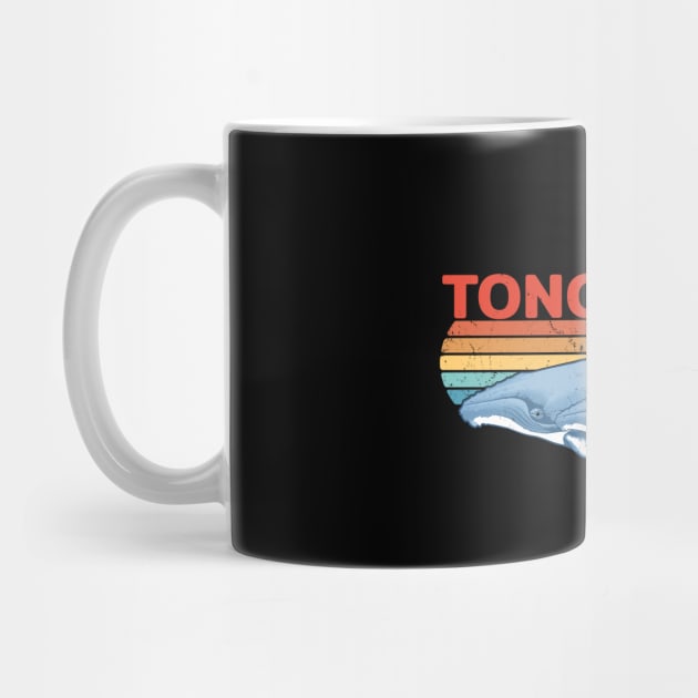 Humpback Whale Kingdom of Tonga Vintage Travel Design by NicGrayTees